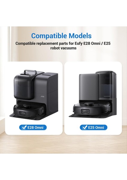 Eufy E28 OMNI/E25 Omni Robot Vakum 3l Büyük Kapasiteli Ağır Hizmet 4 Katmanlı Gözyaşı Vakum Torbaları Için 14 Paket Toz Torbaları (Yurt Dışından) modelleri