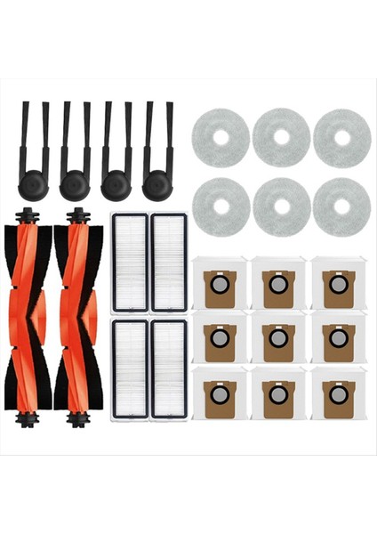 Xiaomi Mijia M40S/OV31CN Robot Vakum Yedek Parça Ana Yan Fırça Hepa Filtre Paspas Bezi Toz Torbaları Aksesuarları (Yurt Dışından)