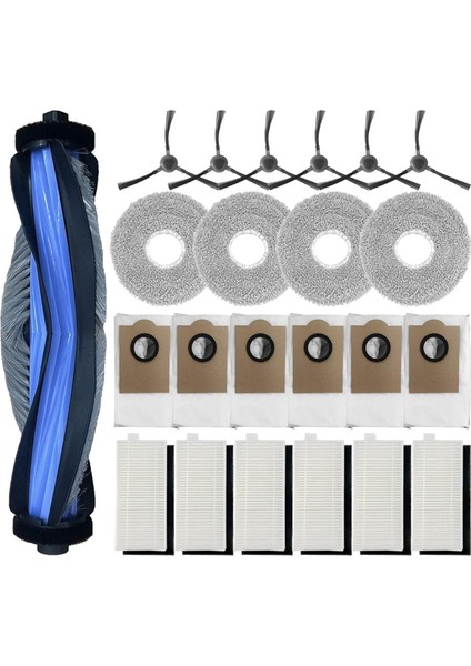 Lefant M3 Robot Süpürge Seti 1 Ana Fırça 6 Hepa Filtre 4 Paspas Pedi 6 Toz Torbası 6 Yan Fırça (Yurt Dışından)