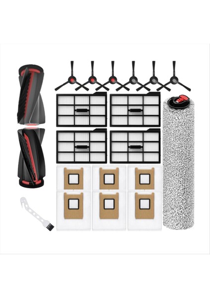 Aksesuarlar Kiti Eufy E25 OMNI/E28 Omni Robotlu Süpürge Parçası Ana Yan Fırça Hepa Filtreler Toz Torbası Rulo Paspas (Yurt Dışından)