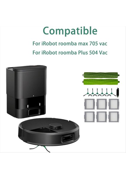 Irobot Roomba Max 705 Vac/ırobot Roomba Plus 504 Vac Elektrikli Süpürge Yedek Parçaları Ana Fırça Kenar Fırça Filtresi (Yurt Dışından) fırsatları