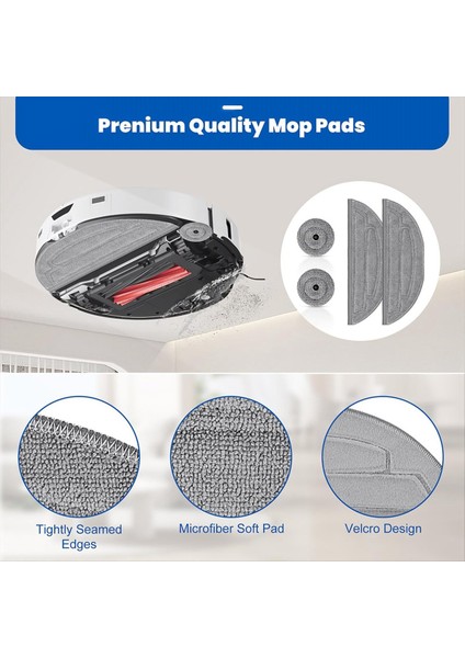 Roborock S8 Max/maxv Ultra Süpüren Robot Aksesuar Seti, Silindir Fırça Yan Fırçası Filtresi Mop Pad Toz Çantası (Yurt Dışından) indirimleri
