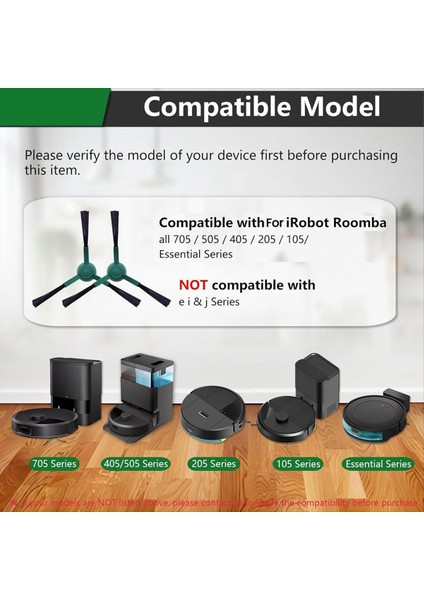 Irobot Roomba 705/505/405/205/105/ESSENTIAL Serisi Robot Süpürge Parçaları Için Kenar Süpürme Fırçası Yan Fırça (Yurt Dışından) modelleri