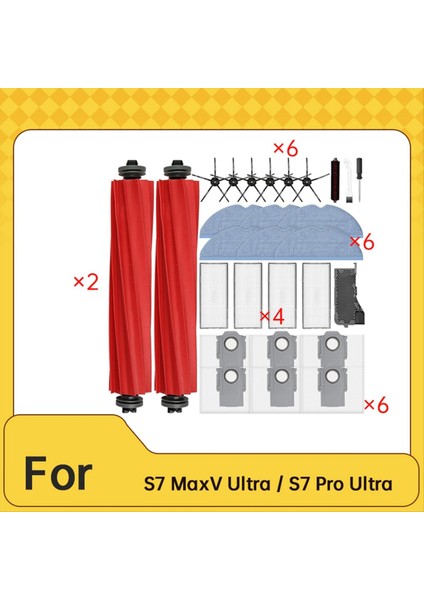 Roborock S7 Maxv Ultra Robot Vakum Aksesuarları Roborock S7 Pro Ultra Vakum Filtresi Için Yedek Parçalar (Yurt Dışından) modelleri