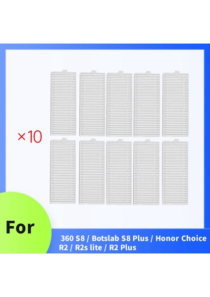 10 Pcs Filtre Için 360 S8 / Botslab S8 Plus / Honor Choice R2 / R2S Lite / R2 Plus Elektrikli Süpürge Aksesuarları (Yurt Dışından) fiyatları