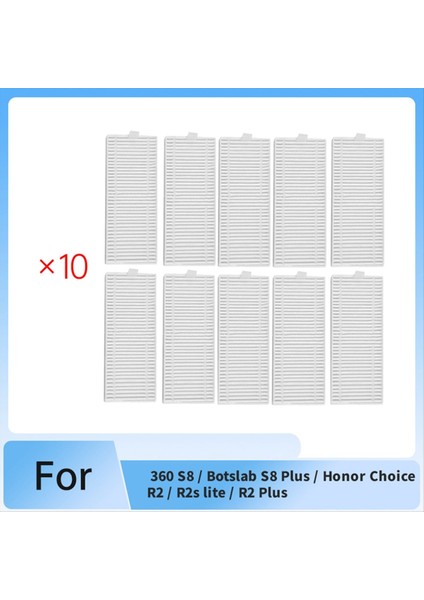 10 Pcs Filtre Için 360 S8 / Botslab S8 Plus / Honor Choice R2 / R2S Lite / R2 Plus Elektrikli Süpürge Aksesuarları (Yurt Dışından) modelleri