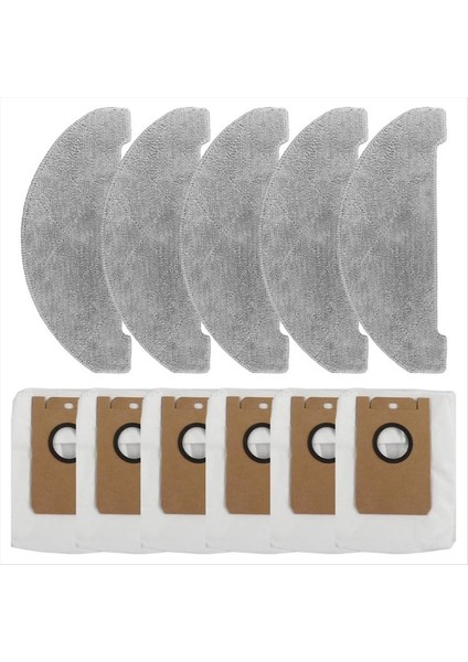 Cleanova W11 Kendiliğinden Boşalan Robot Vakum Aksesuarları Seti Paspas Bezleri Toz Torbaları (Yurt Dışından)