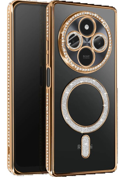 Xiaomi Redmi 14C Joke Simli Magneticsafe Kılıf - GOLD-(5796) - MB000X-2GUIT1