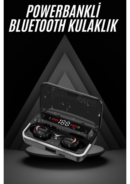 Bluetooth Kulaklık Dijital Şarj Göstergeli Powerbankli Bass Özellikli Kablosuz K - MB000X-2H5QS