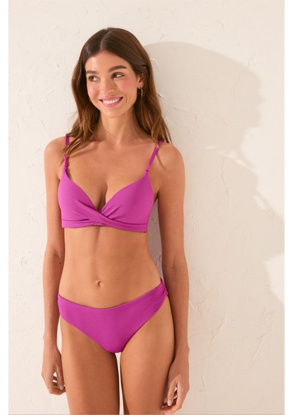 Pembe Klasik Fırfırlı Bikini Altı modelleri