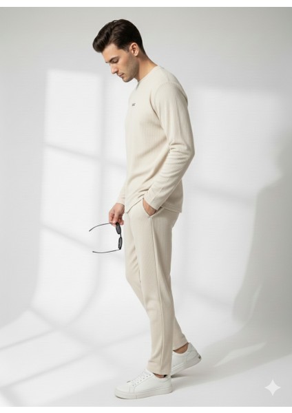 Unısex Bisiklet Yaka Kabartma Baskılı Içi Pamuklu Cepli Alt-Üst Takım fiyatları