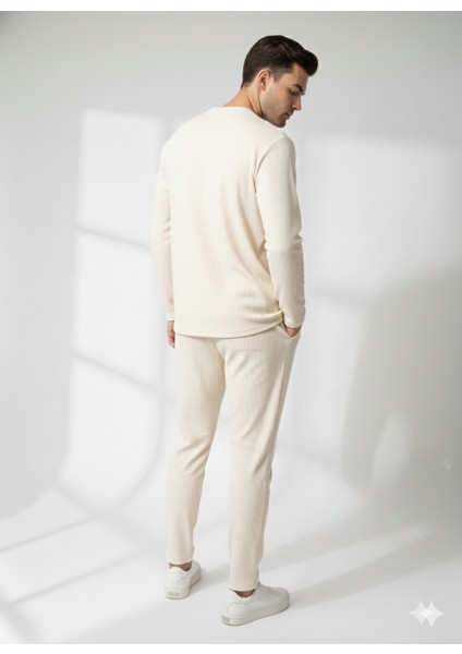 Unısex Bisiklet Yaka Kabartma Baskılı Içi Pamuklu Cepli Alt-Üst Takım modelleri