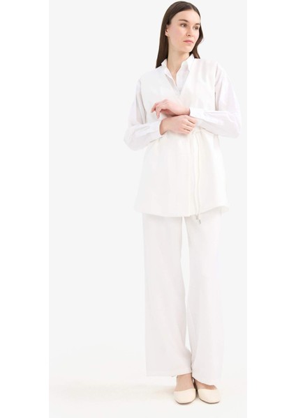 Wide Leg Basic Düz Geniş Paça Palazzo Pantolon E7979AX25SM