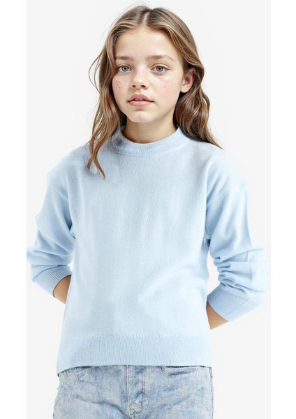 Kız Çocuk Standart Fit Bisiklet Yaka Triko Kazak C6902A825AU