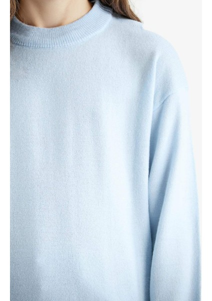 Kız Çocuk Standart Fit Bisiklet Yaka Triko Kazak C6902A825AU