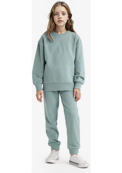 Kız Çocuk Standart Fit Basic Düz Beli Lastikli Okul Jogger Eşofman Altı Y1226A625AU
