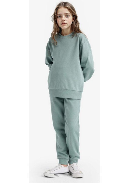 Kız Çocuk Standart Fit Basic Düz Beli Lastikli Okul Jogger Eşofman Altı Y1226A625AU