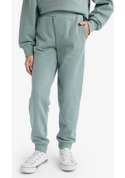 Kız Çocuk Standart Fit Basic Düz Beli Lastikli Okul Jogger Eşofman Altı Y1226A625AU