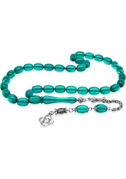 Kararmaz Metal Arnavut Zincir Püsküllü Sülün Imame Beyzi Kesim Turkuaz Katalin Tesbih