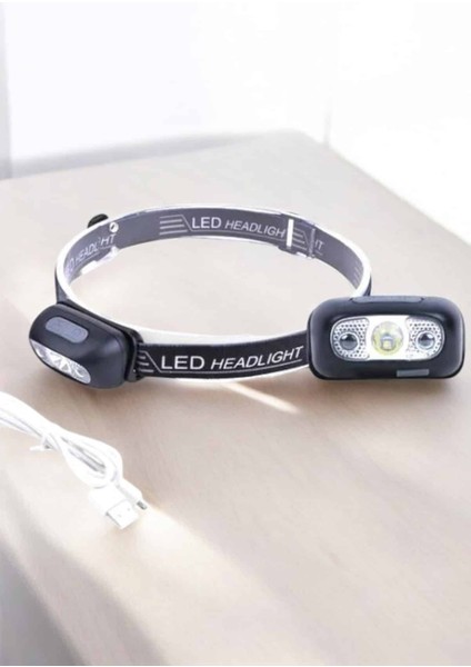 Kafa Lambası Kamp Lambası Sensörlü Şarjlı Ayarlanabilir - MB000X-2H6V57 fırsatları