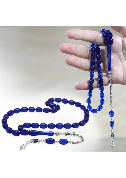 Kararmaz Metal Arnavut Zincir Püsküllü Sülün Imame Beyzi Kesim Lacivert Katalin Tesbih fiyatları