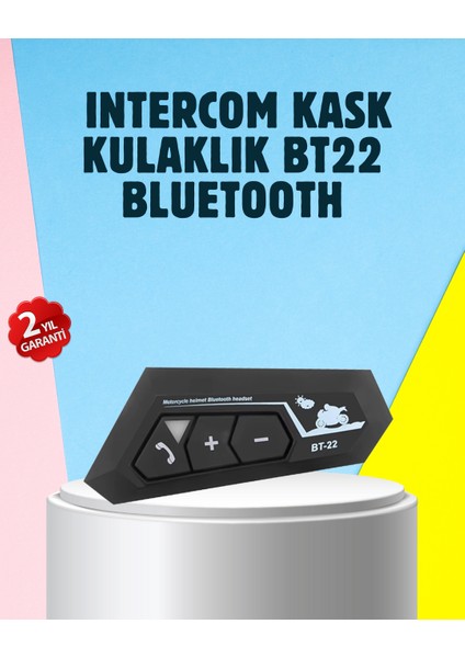 BT22 Motosiklet Kask Içi Bluetooth Kulaklık Interkom Destekli - MB000X-2H5BL2