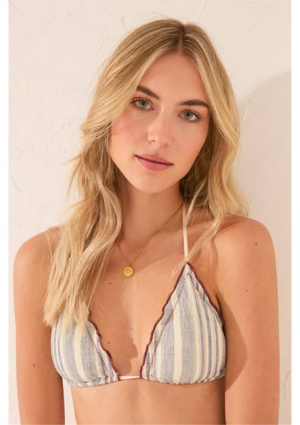 Üçgen Çizgili Bikini Üstü modelleri