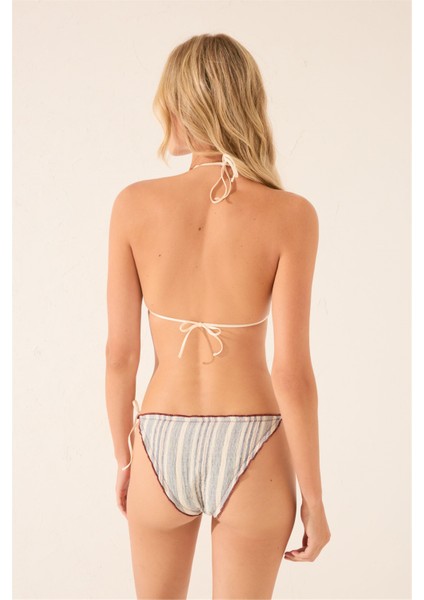 Üçgen Çizgili Bikini Üstü indirimleri