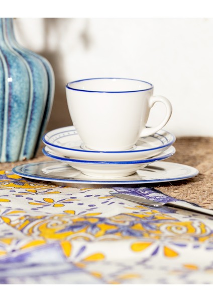 Oiseau 2 Kişilik 10 Parça Ikram Yemek Seti - Mavi/beyaz fırsatları