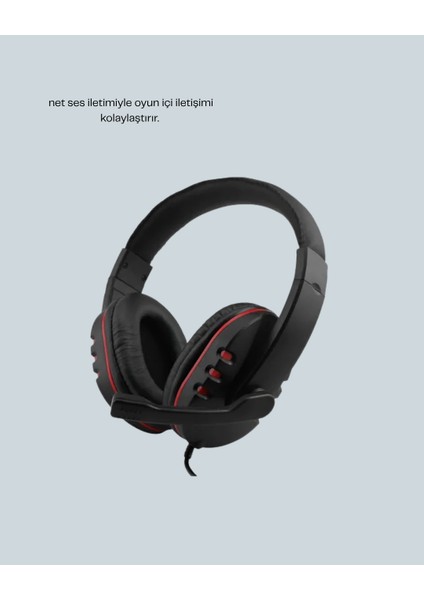 Kırmızı Oyuncu Kulaklığı Bilgisayar Uyumlu Stereo Yüksek Ses Kaliteli - MB000X-2GV9X7 fiyatları