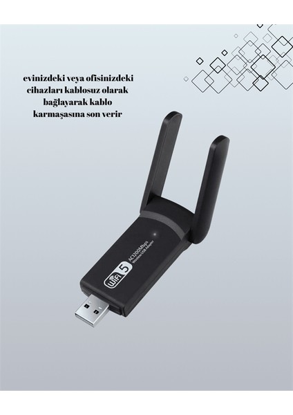 USB 3.0 Wireless Adaptör – 2.4ghz & 5ghz Destekli - MB000X-2GWP89 modelleri