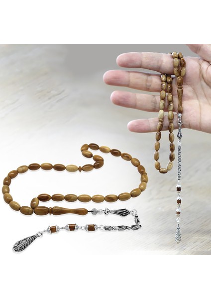 Kuka Tesbih - Kahverengi - Kararmaz Metal Kral Püsküllü - Kapsül Kesim fiyatları