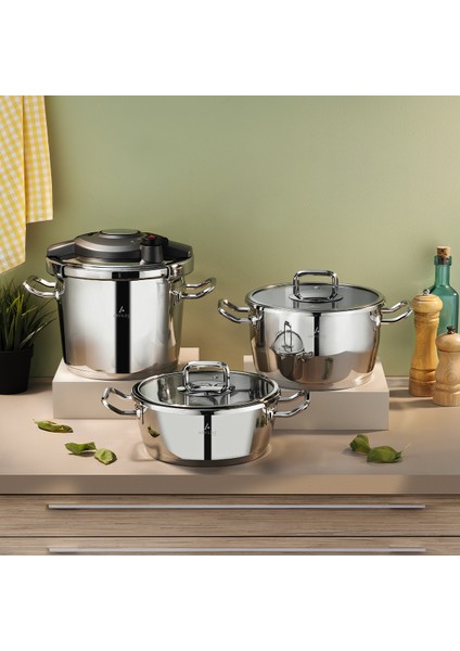 Touch & Cook Kanka Düdüklü Tencere Seti 3+4,5+6 Litre