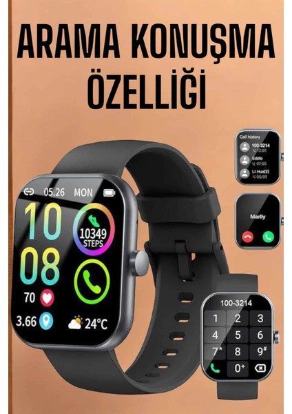 Akıllı Saat Tema Değiştirme Bluetooth Bağlantılı Arama Cevaplayan - MB000X-2H6CE7 fiyatları