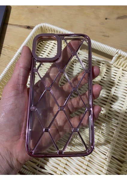 iPhone 11 Için Ultra Şık Pembe Detaylı Şeffaf ve Çift Kullanımlı Kılıf fırsatları