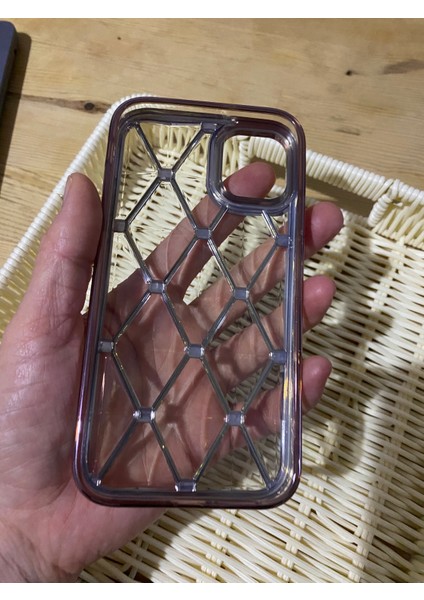 iPhone 11 Için Ultra Şık Pembe Detaylı Şeffaf ve Çift Kullanımlı Kılıf indirimleri