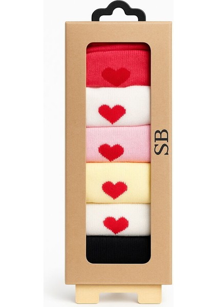 2031 Bebek Kalpli Kutulu 0-6 Ay New Born 5'li Çorap