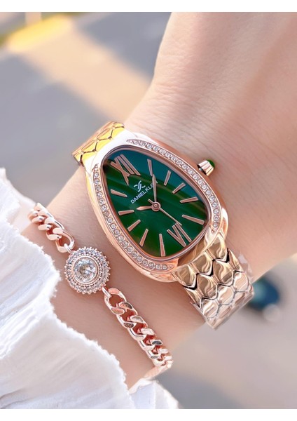 Çelik Kordon 30 mt Suya Dayanıklı Kadın Kol Saati+Bileklik BF.GF.10067.6