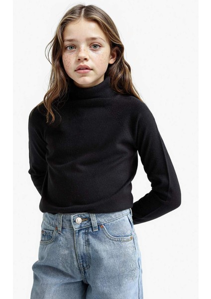 Kız Çocuk Balıkçı Yaka Triko Kazak R1953A625WN