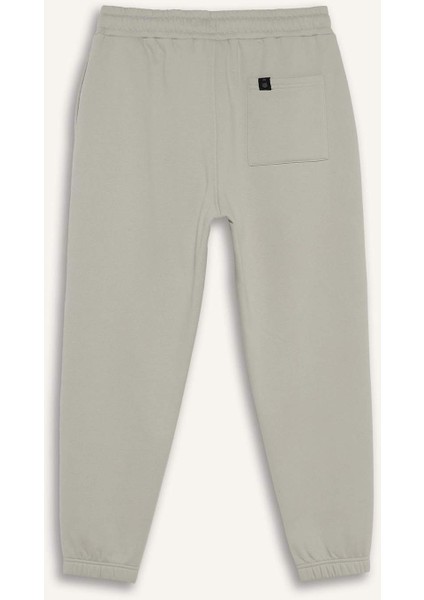 Regular Fit Beli Bağcıklı Cepli Paçası Lastikli Şardonlu Basic Düz Jogger Eşofman Altı E6326AX25AU