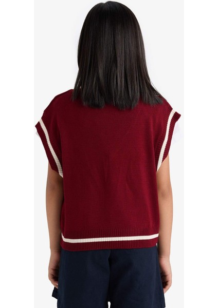 Kız Çocuk Okula Dönüş Standart Fit Triko Süveter E7709A825AU