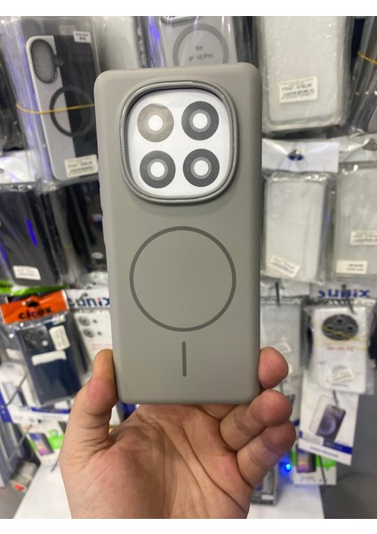 Xiaomi Note 14 Pro Plus Uyumlu Titanyum Gri Şık Tasarım Ince Kılıf