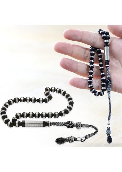 1000 Ayar Gümüş Kazaz Püsküllü Metal Sarmal Istanbul Kesim Kuka Tesbih fiyatları