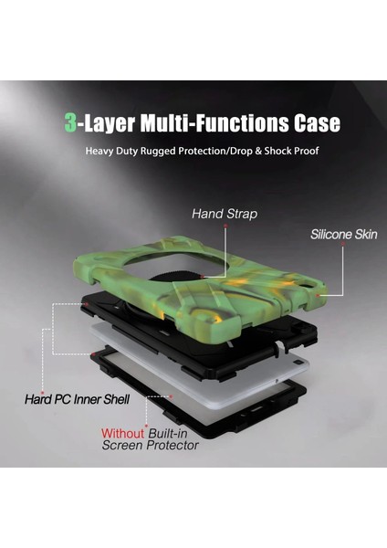 Samsung Galaxy T290 Tab A 8 Kılıf Amazing Tablet Kapak - KAMUFLAJ-(5796) - MB000X-2GP0Q5 fırsatları