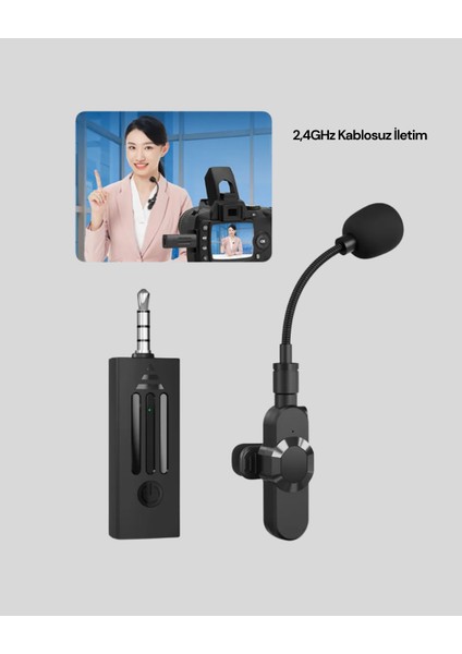 360° Kablosuz Yaka Mikrofonu – Gürültü Engelleme 60M Menzil Type-C Şarjlı - MB000X-2GUWO0 modelleri