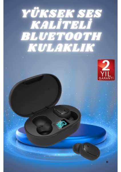 Kulaklık Dijital Göstergeli Bluetooth Bağlantılı Kablosuz Kulak Içi Mikrofonl - MB000X-2H6P6