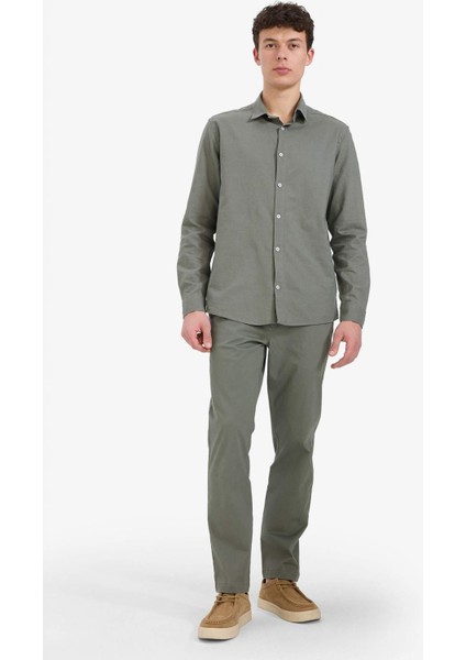 Regular Fit Normal Kesim Cepli Düz Paça Chino Pantolon