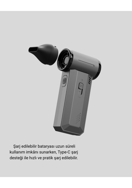 130000 Rpm Çok Fonksiyonlu Şarjlı Hava Üfleme ve Vakum Temizlik Cihazı - MB000X-2GX5N5 modelleri