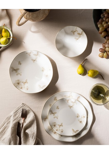 Cielo 6 Kişilik 24 Parça Yemek Takımı - Bej