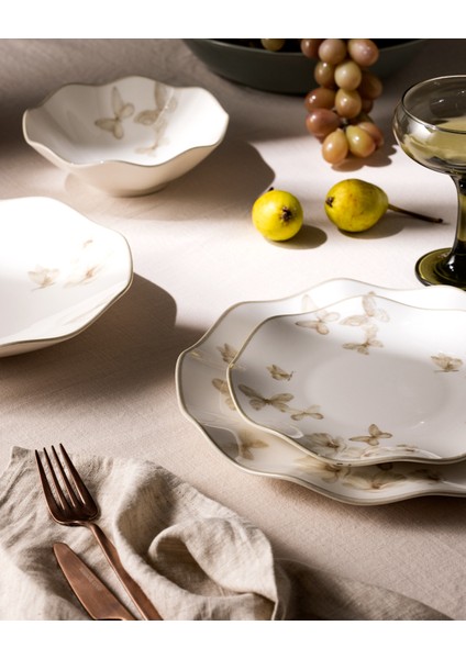 Cielo 6 Kişilik 24 Parça Yemek Takımı - Bej modelleri